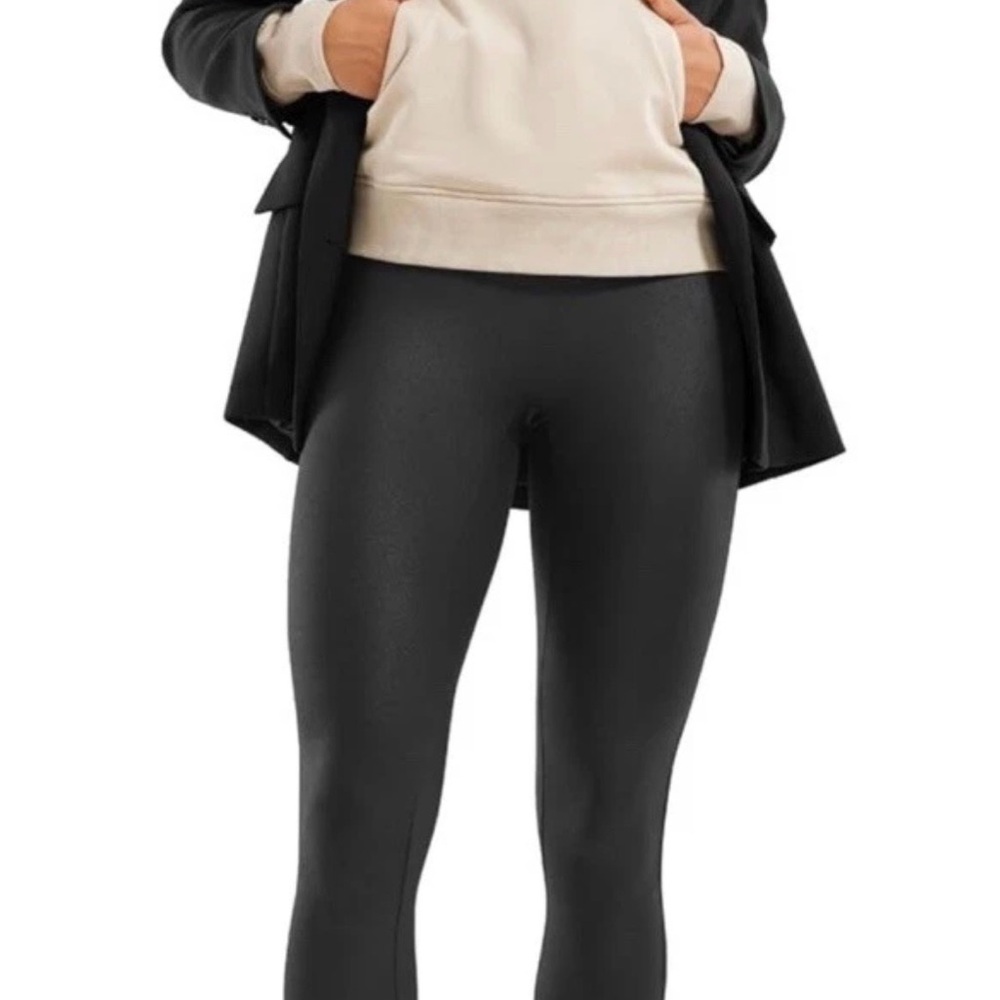 CRZ Yoga Womens Small (4/6) Yoga Leggings Black Metallic New